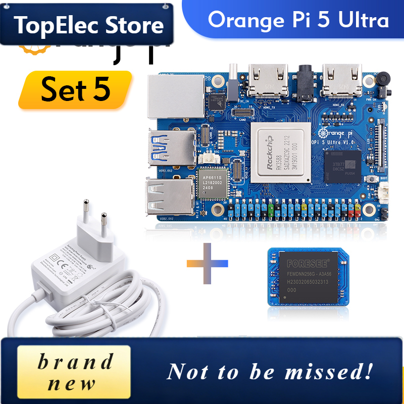 TopElec Orange Pi 5 Ultra + 電源 - Rockchip Rk3588 Development Board のレビューと価格